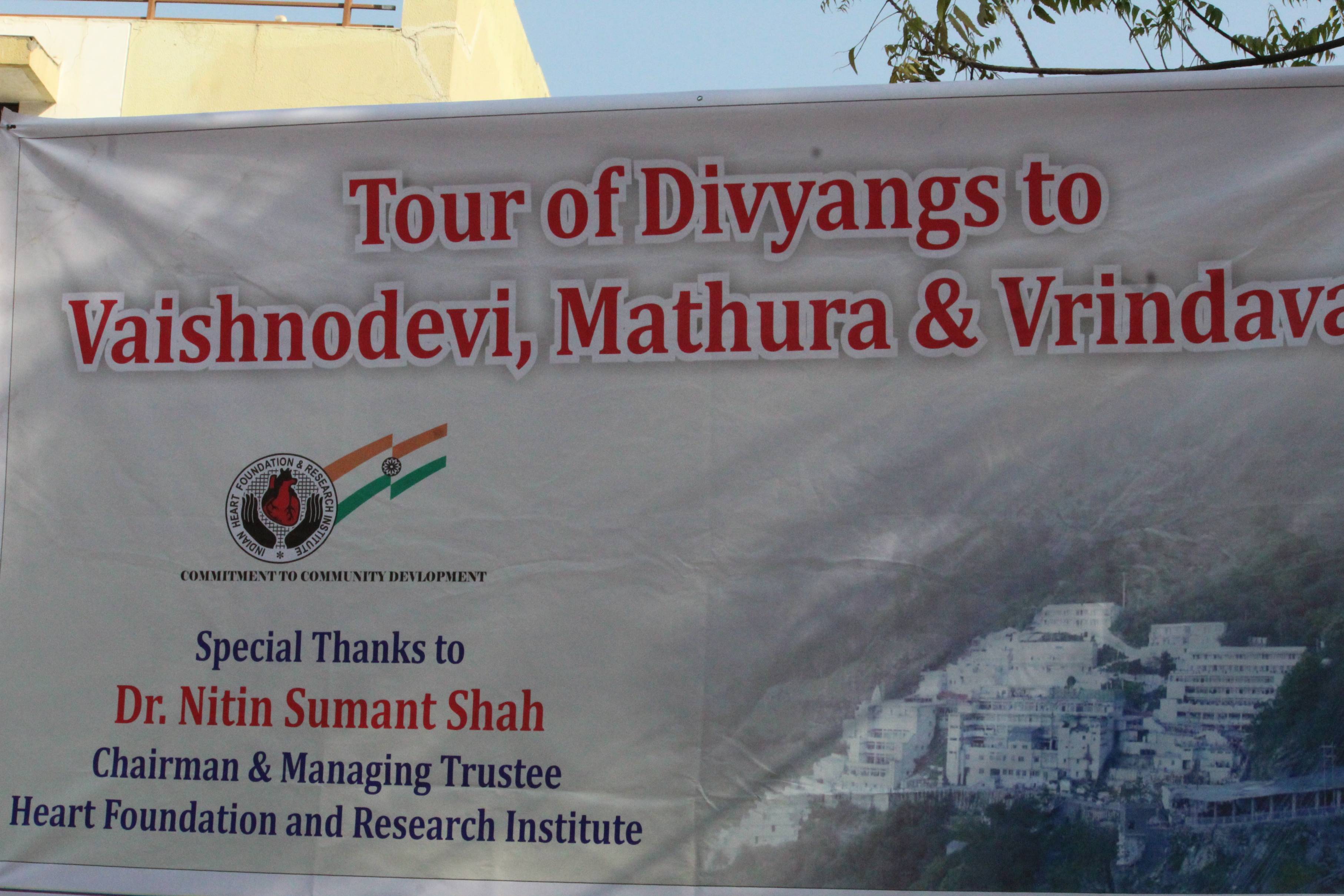 Tour of Divyang to Vaishnodevi, Mathura, Vrindavan